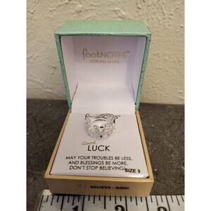 2pc Elephant Silver Ring Solid Sterling Silver Footnotes Band Women Lucky Gift‎